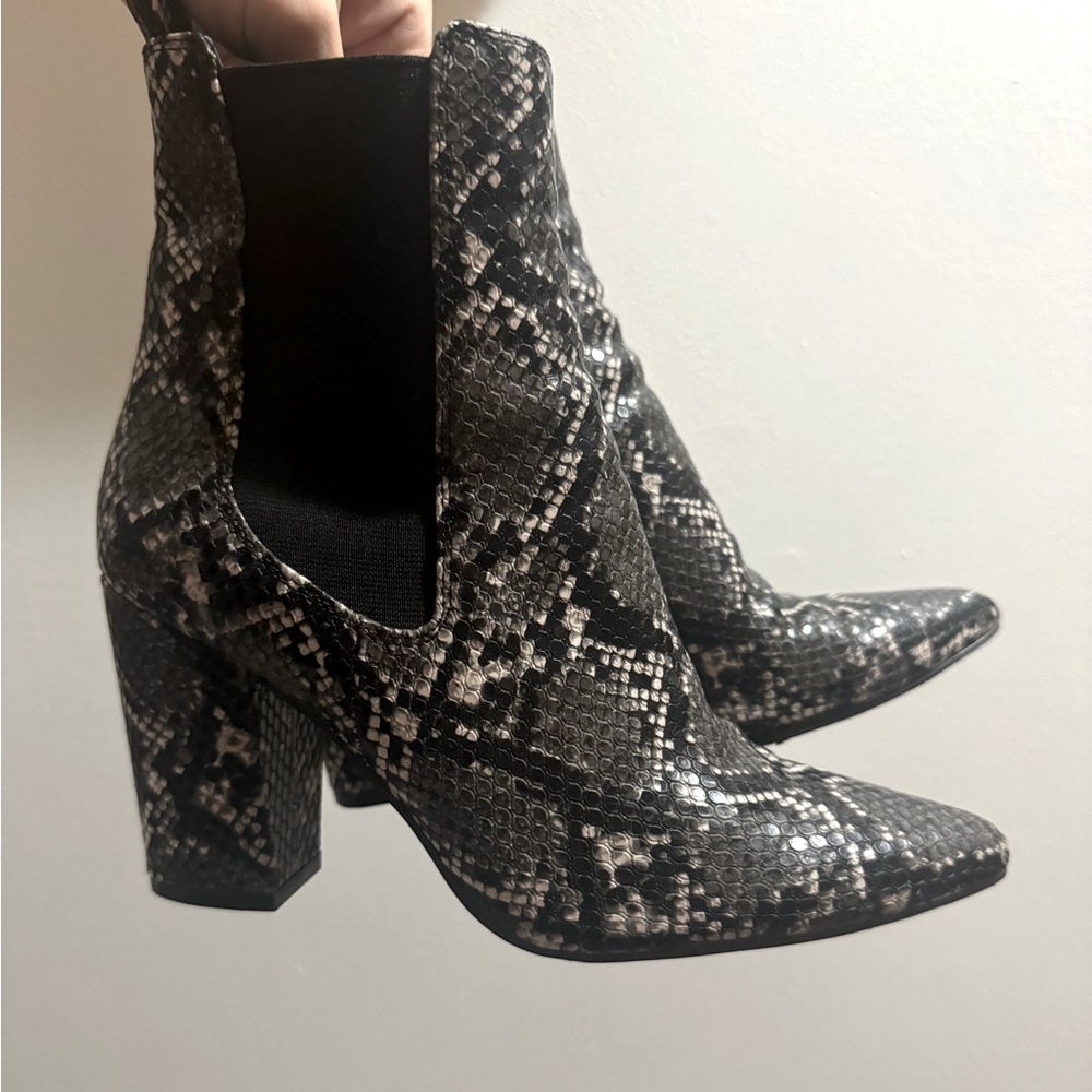 SHOES | Steve Madden Snakeskin Booties
